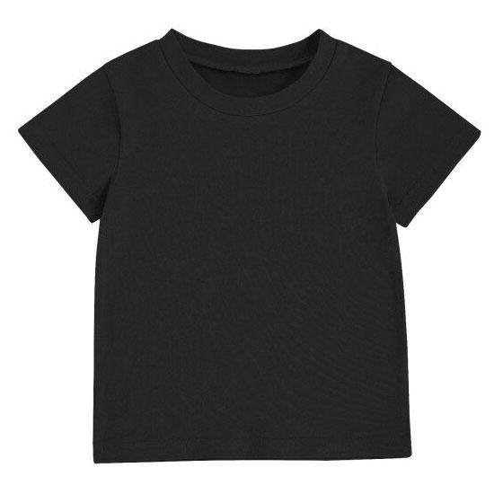 Black Solid Toddler Tee