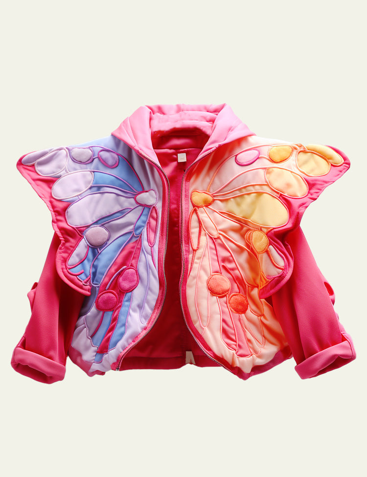 Toddler Girl Three-dimensional Unique Design Butterfly Jacket