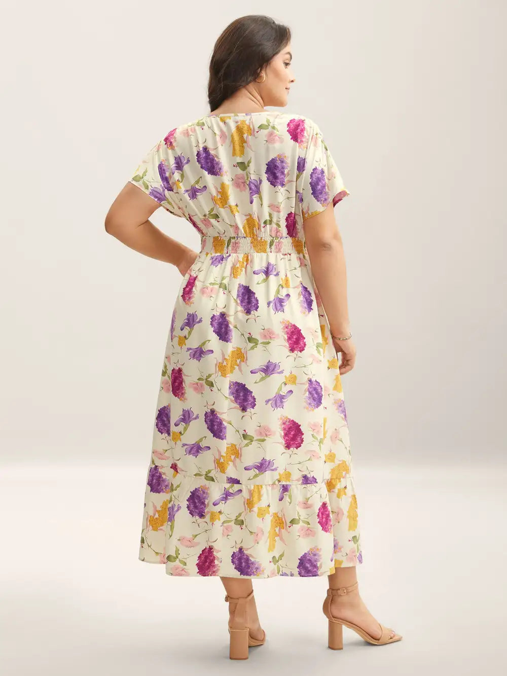 Floral Fantasy Shirred Tiered Maxi Dress