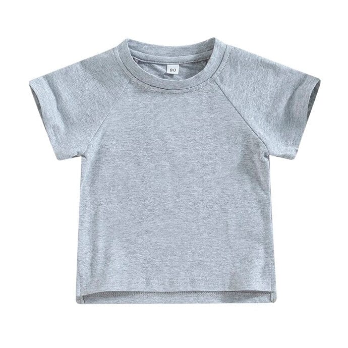 T-shirt gris uni pour tout-petit