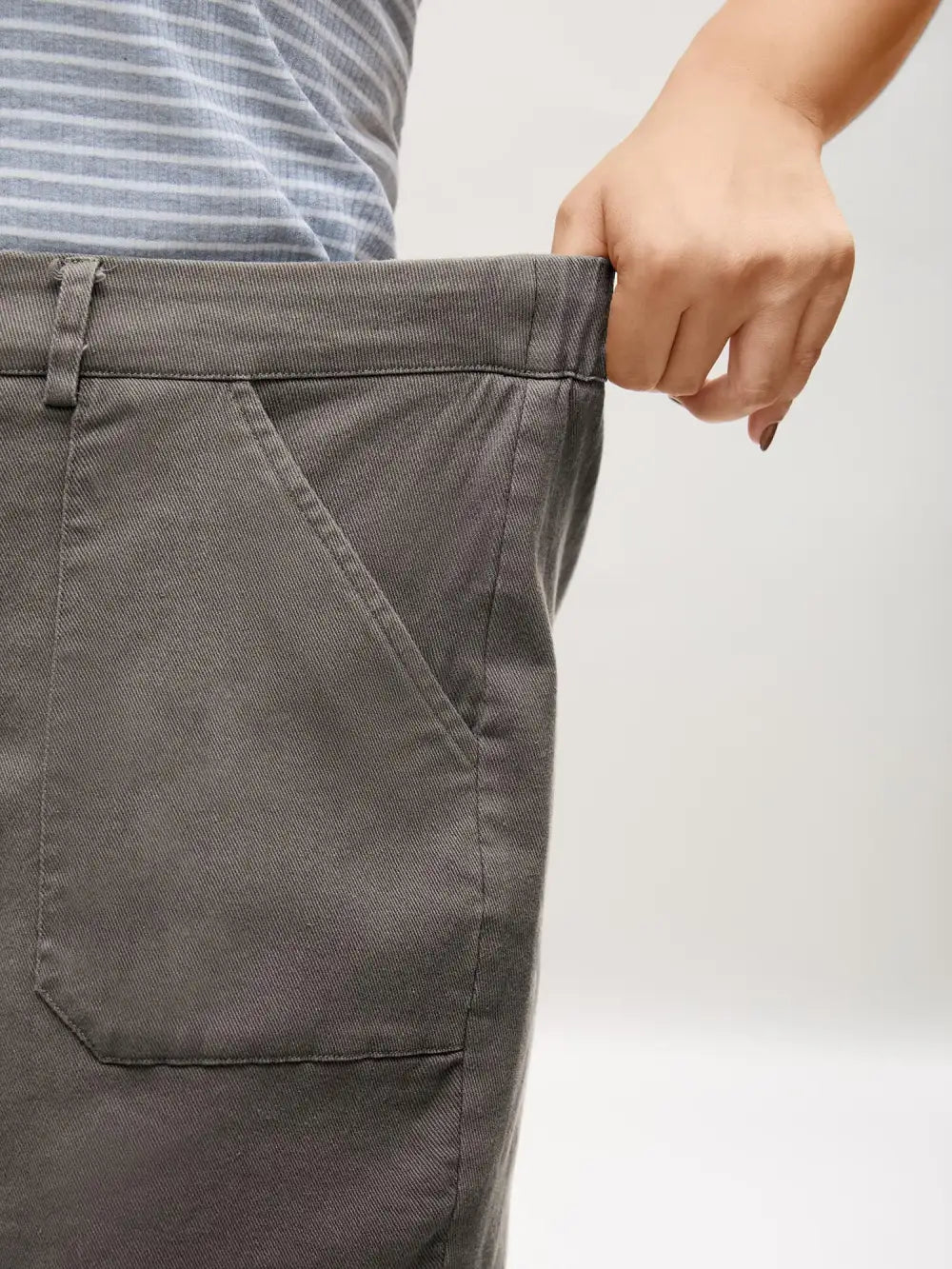 Stretchy Waist Vintage Pockets Shorts