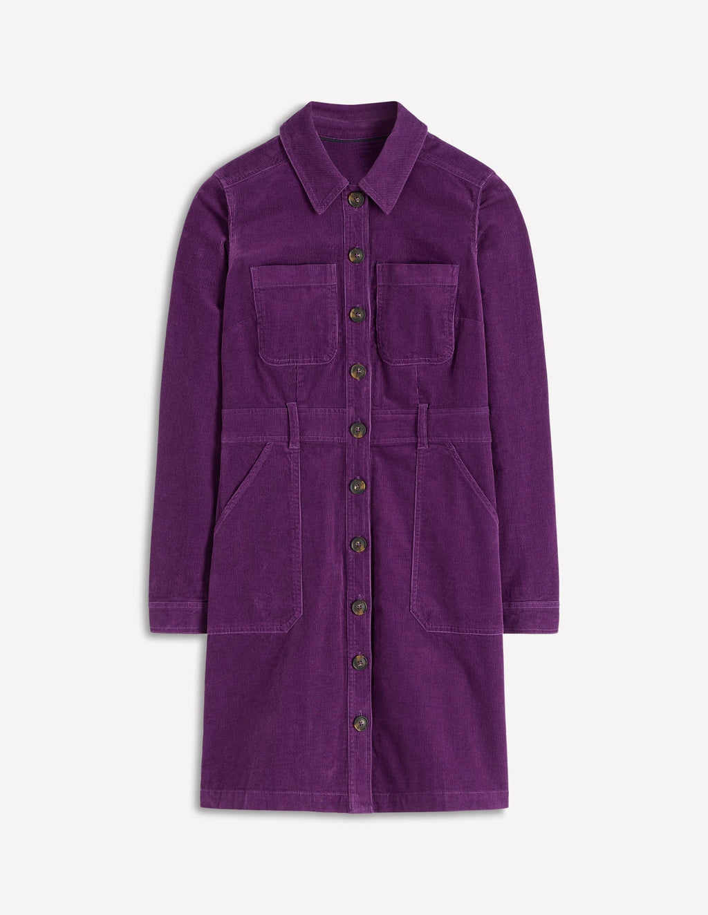 Amanda Cord Short Dress-Viola Purple