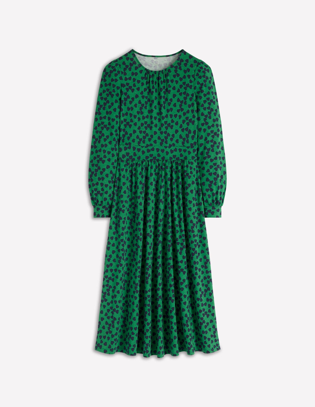 Alexandra Jersey Midi Dress-French Navy, Heart Cascade