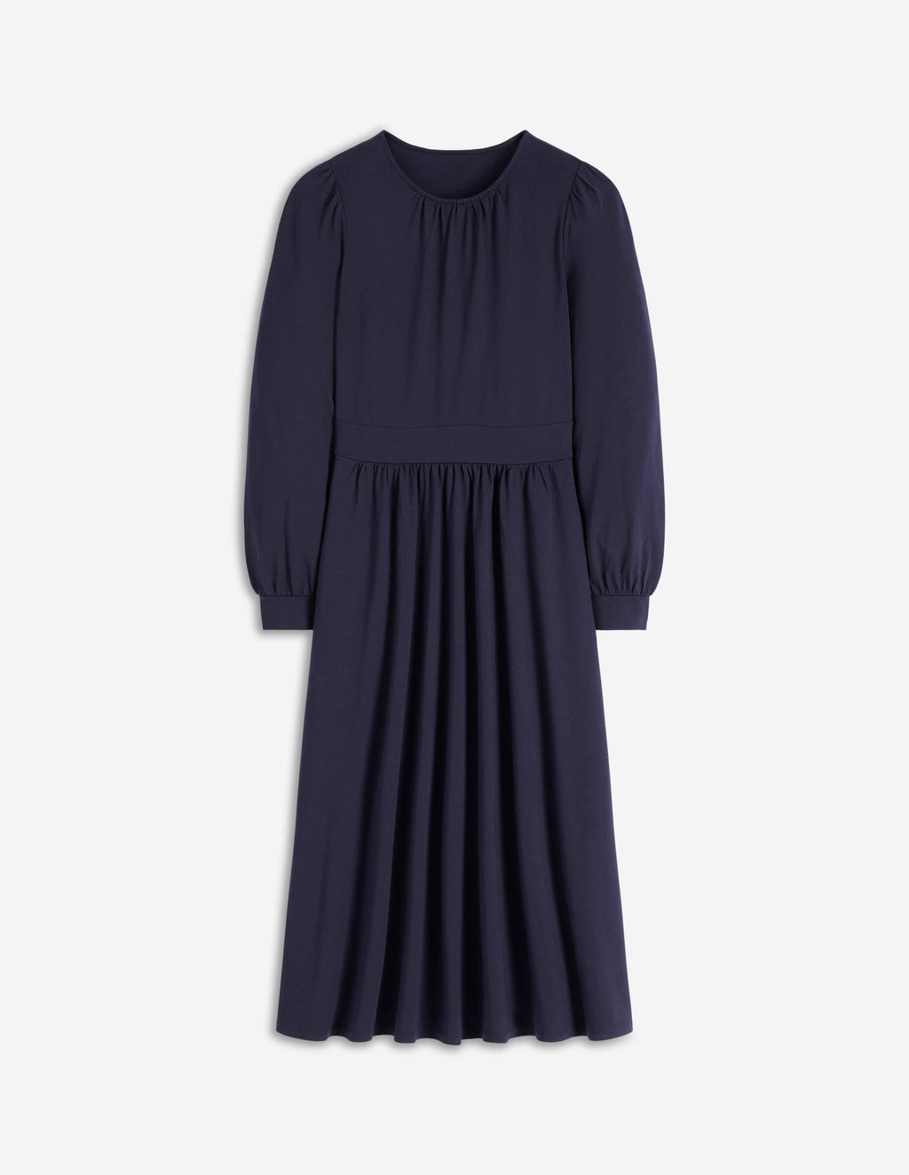 Alexandra Jersey Midi Dress-Navy