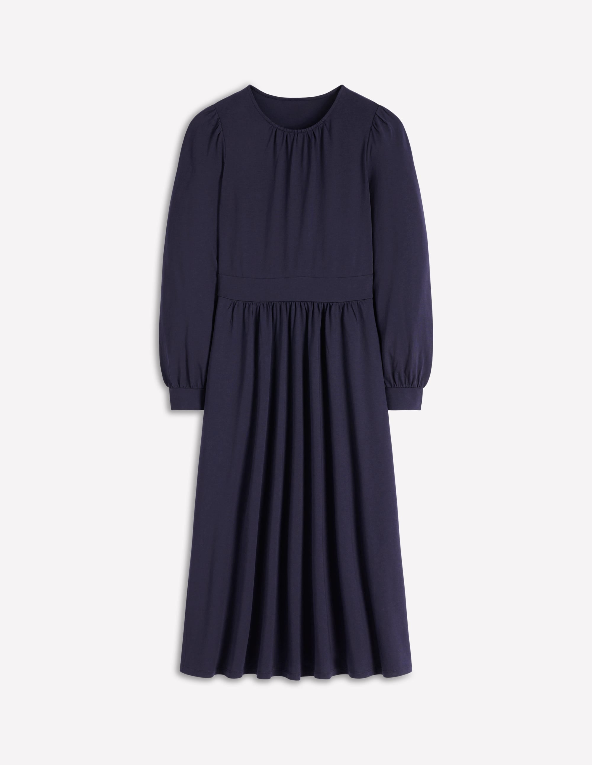 Alexandra Jersey Midi Dress-Navy