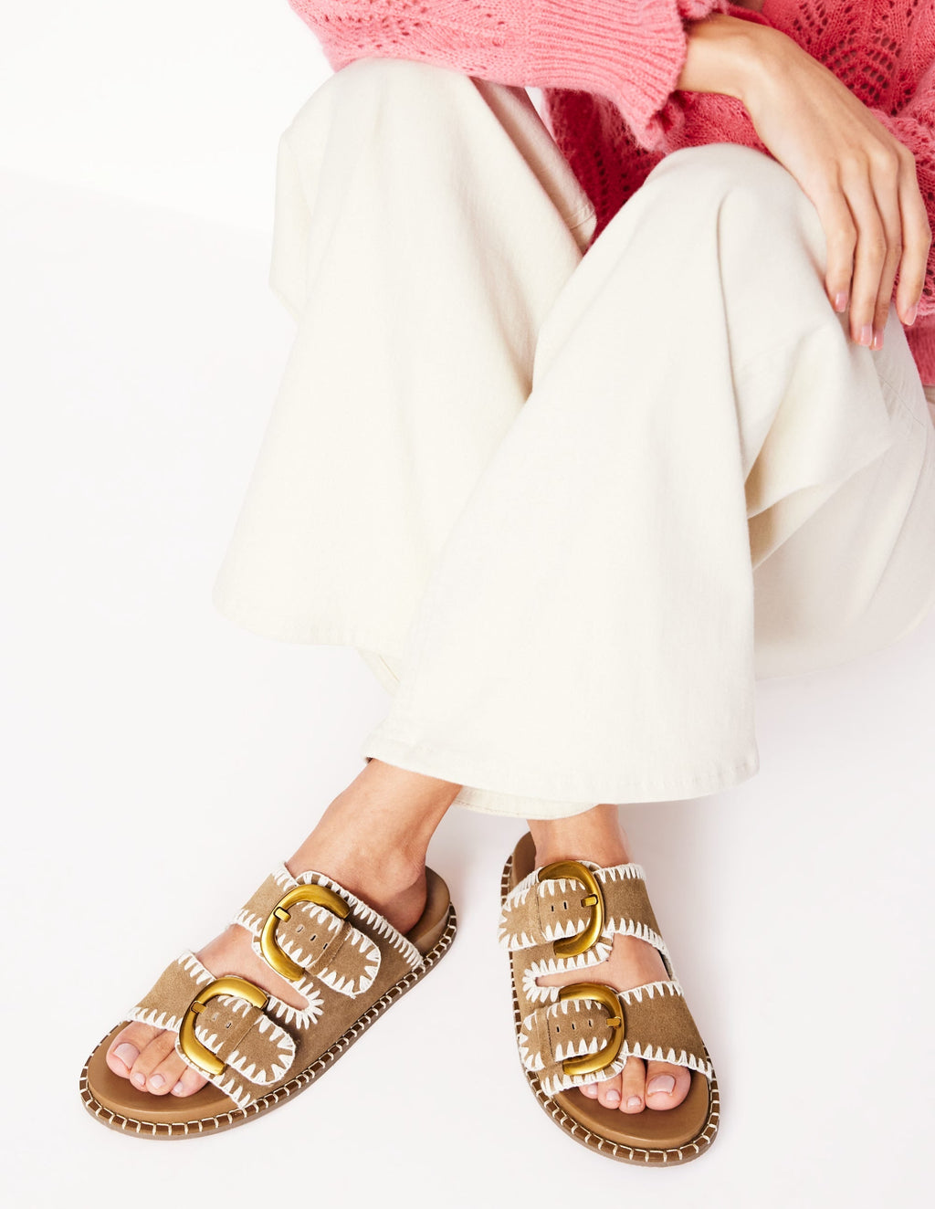 Alberta Footbed Sandals-Tan