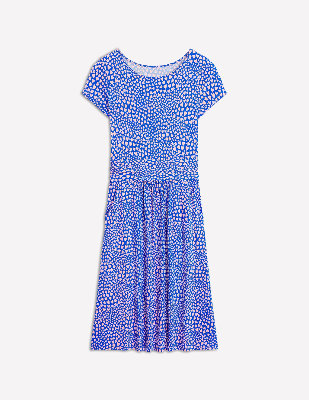 Amelie Jersey Dress-Gallery Blue, Heart Cluster
