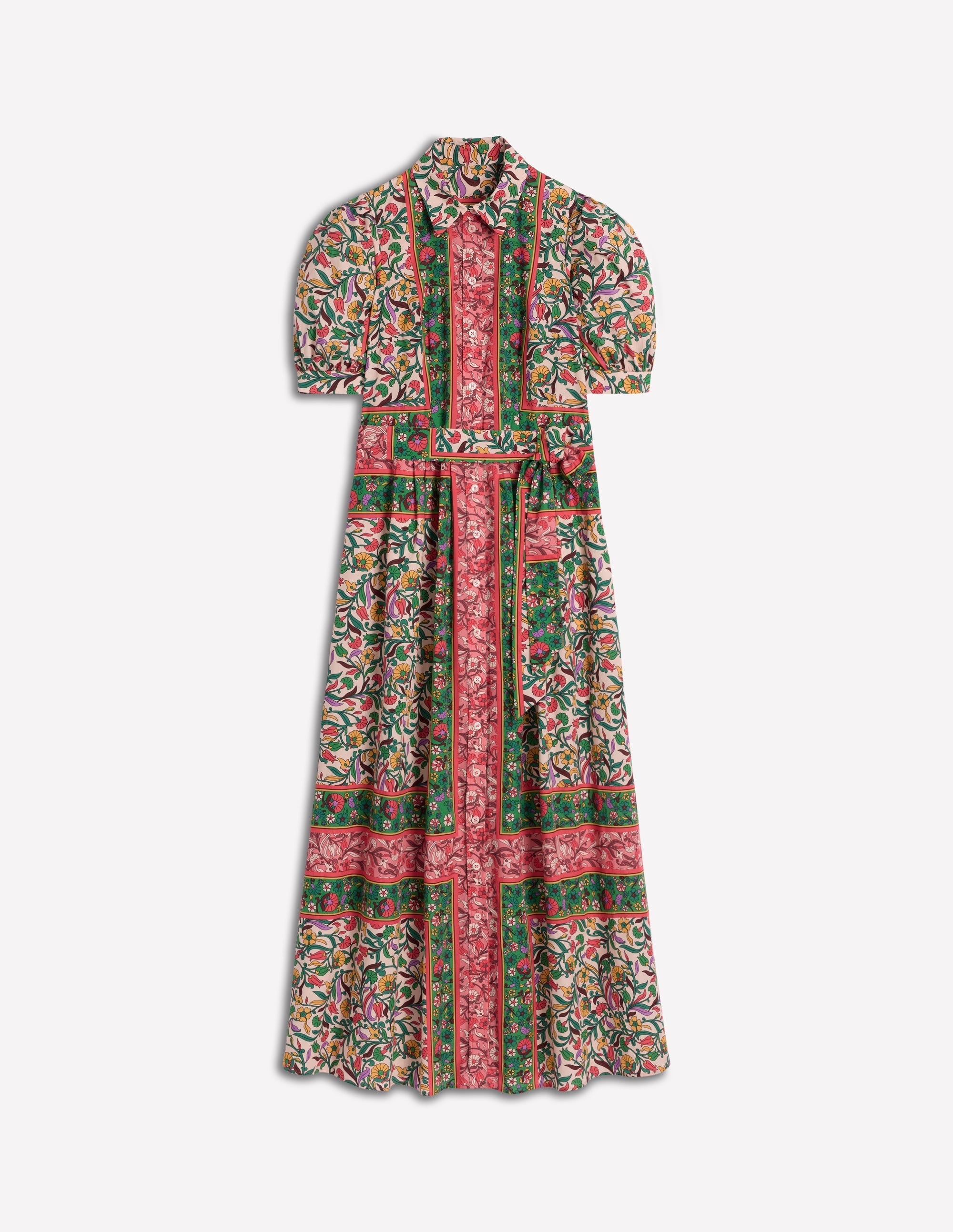 Alexa Maxi Shirt Dress-Multi, Enchanting Vine