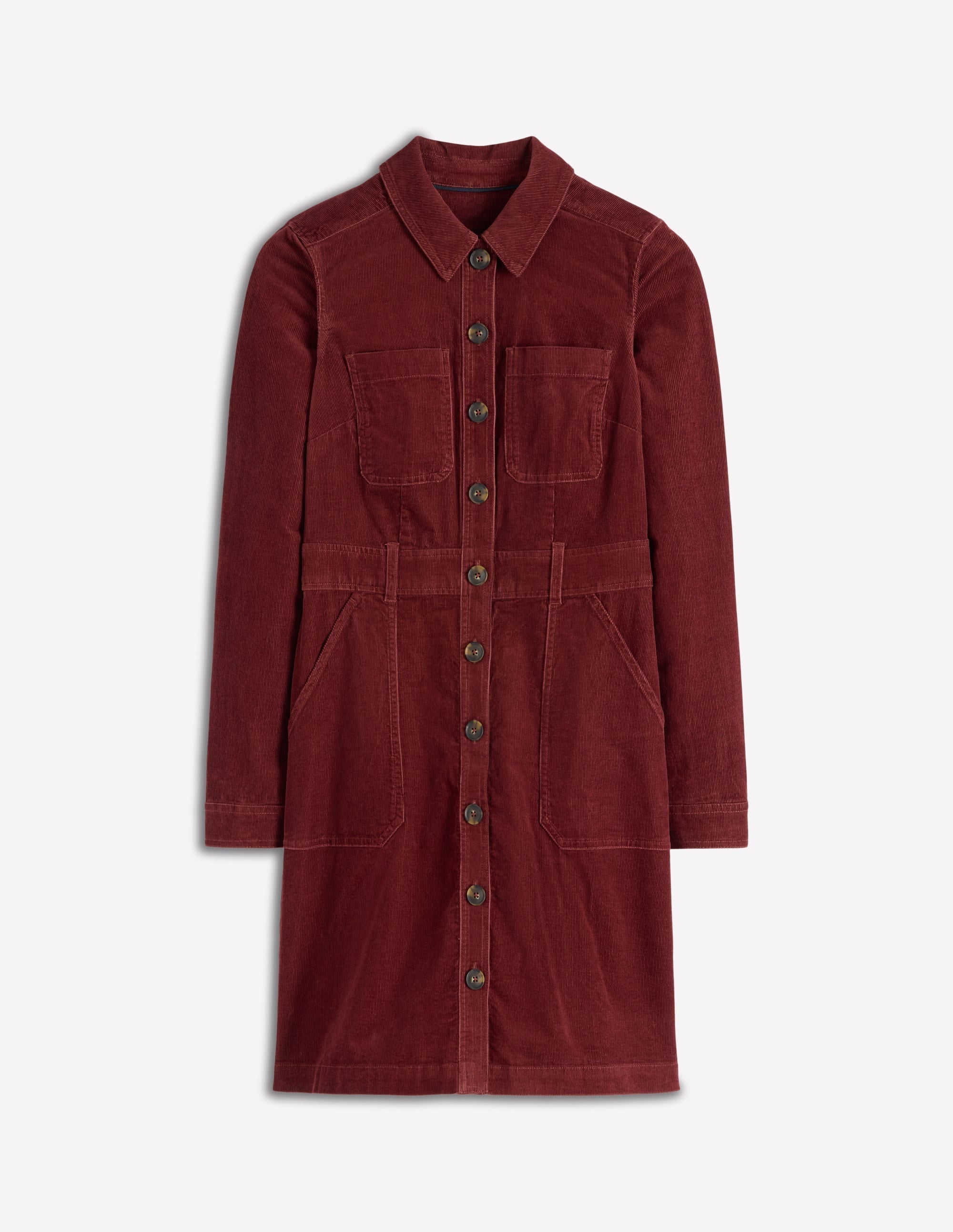Amanda Cord Short Dress-Chestnut