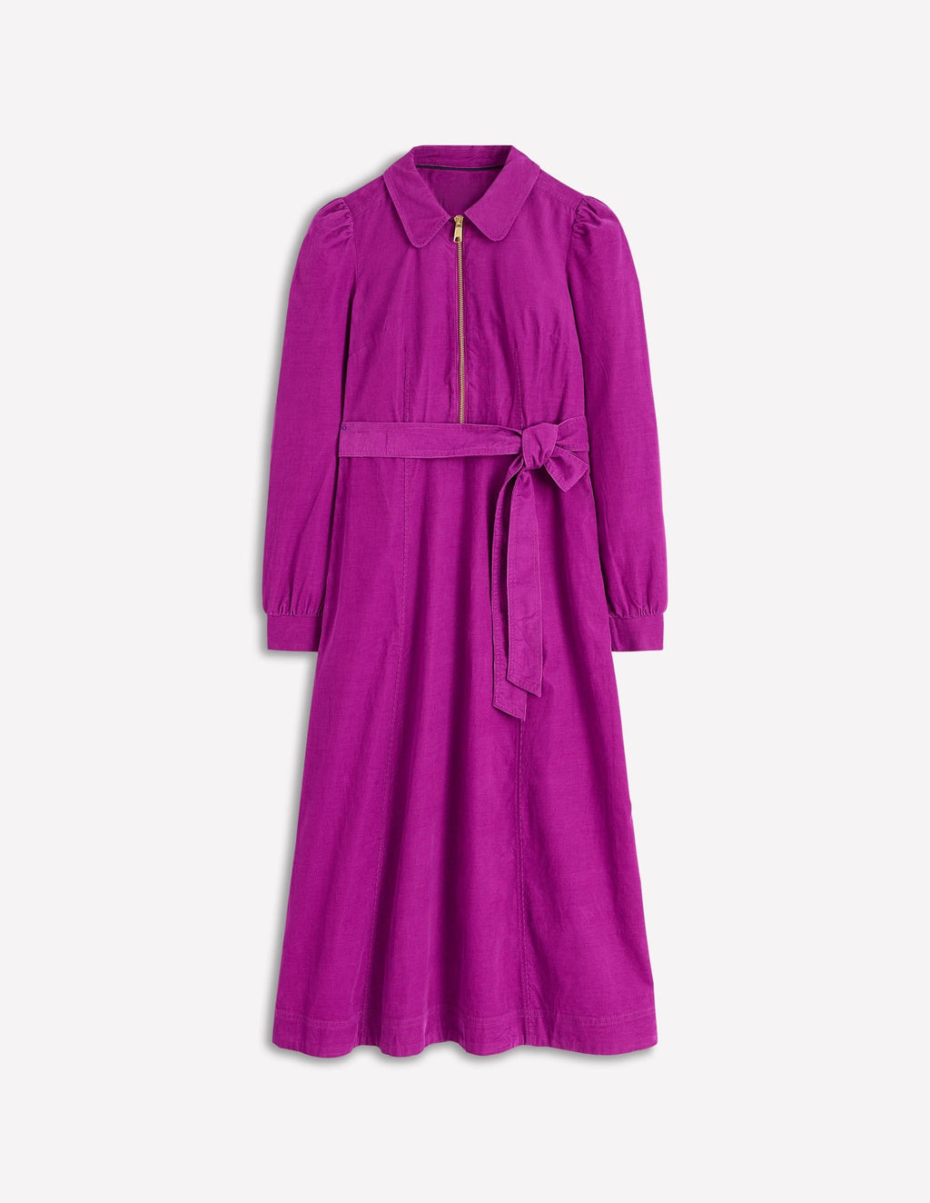 Robe mi-longue Adelaide à cordon et fermeture éclair - Violet royal