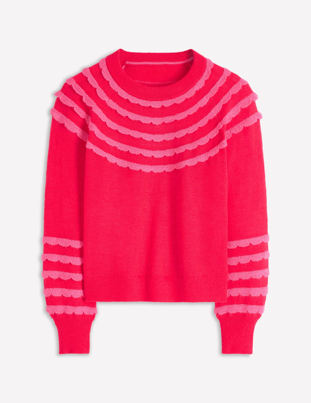 Alice Fluffy Raglan Jumper-Poppy Red