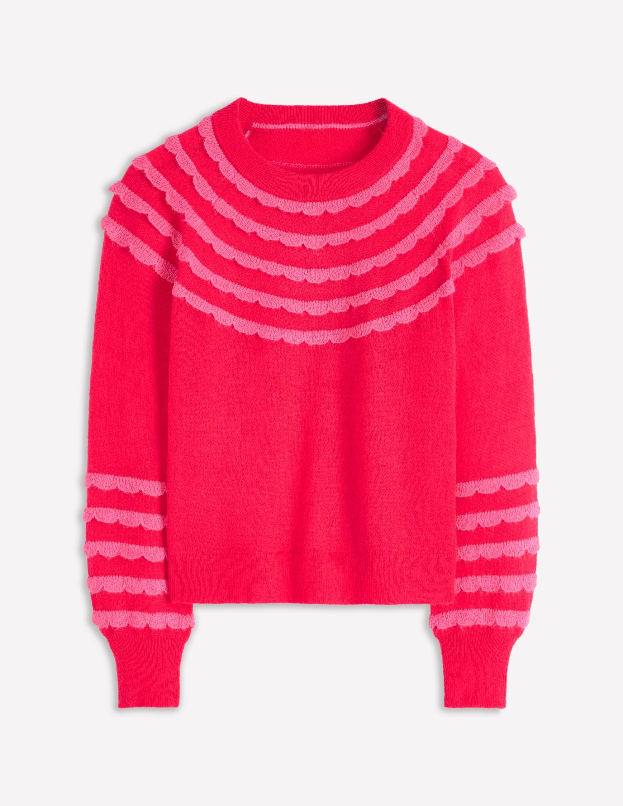Alice Fluffy Raglan Jumper-Poppy Red
