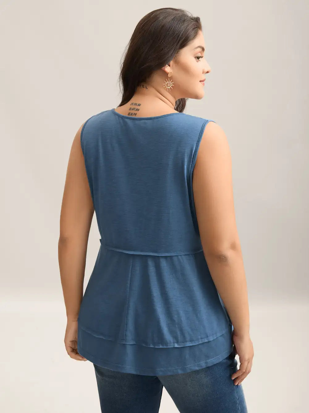 Lotus Neckline Bamboo Tank Top