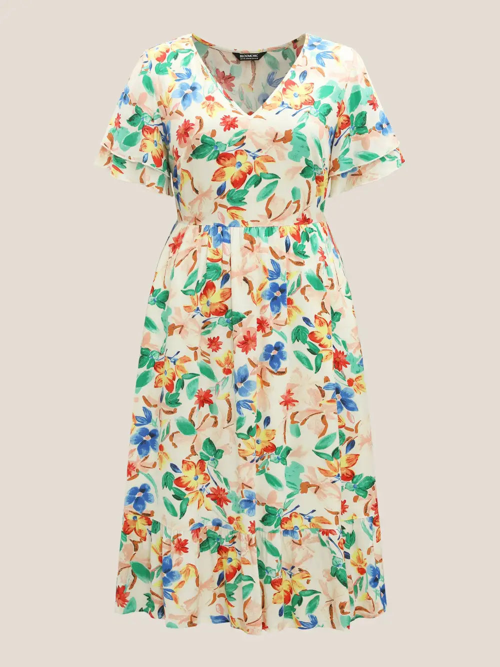 Sunkissed Florals Pockets Midi Dress