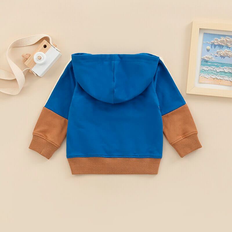 Tricolor Zipper Toddler Hoodie