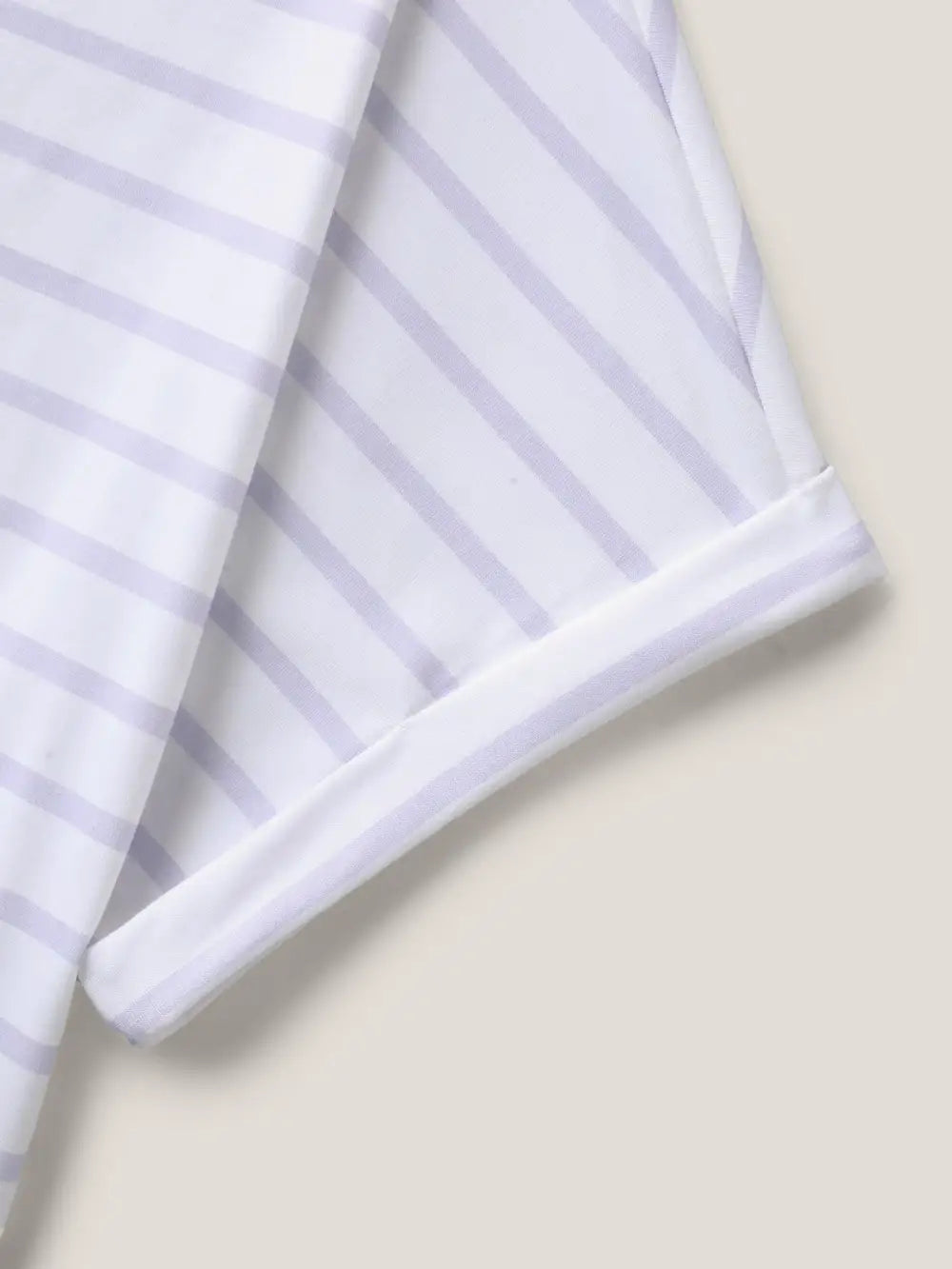 Stretchy Striped Print Round Neck Top