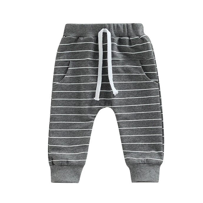 Solid Striped Baby Pants