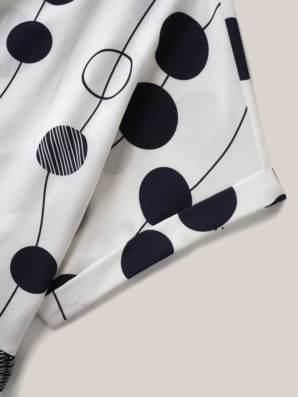 Polka Dots Print Dolman Sleeve Babydoll Top