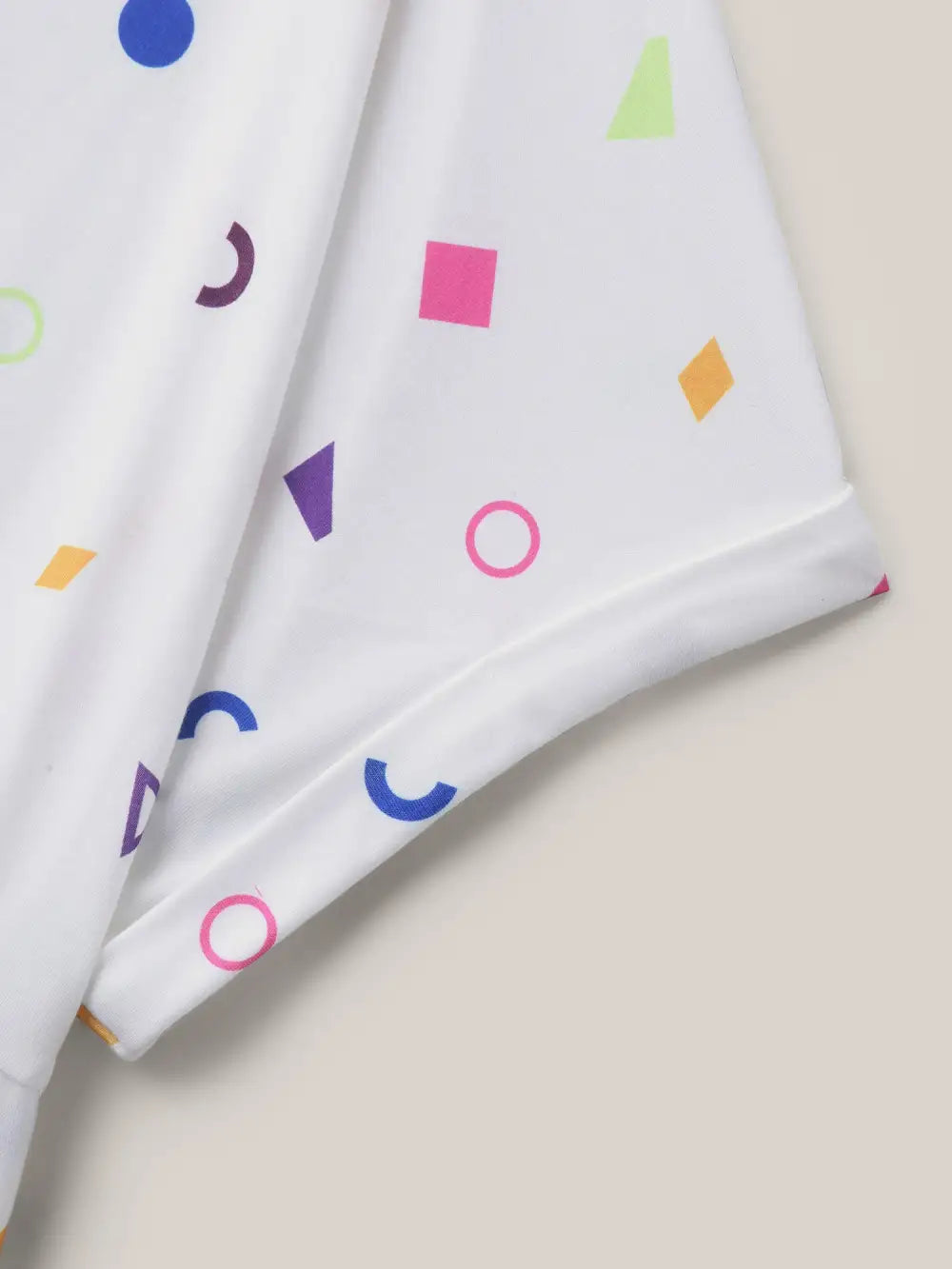 Fun Geometric Print Babydoll Top
