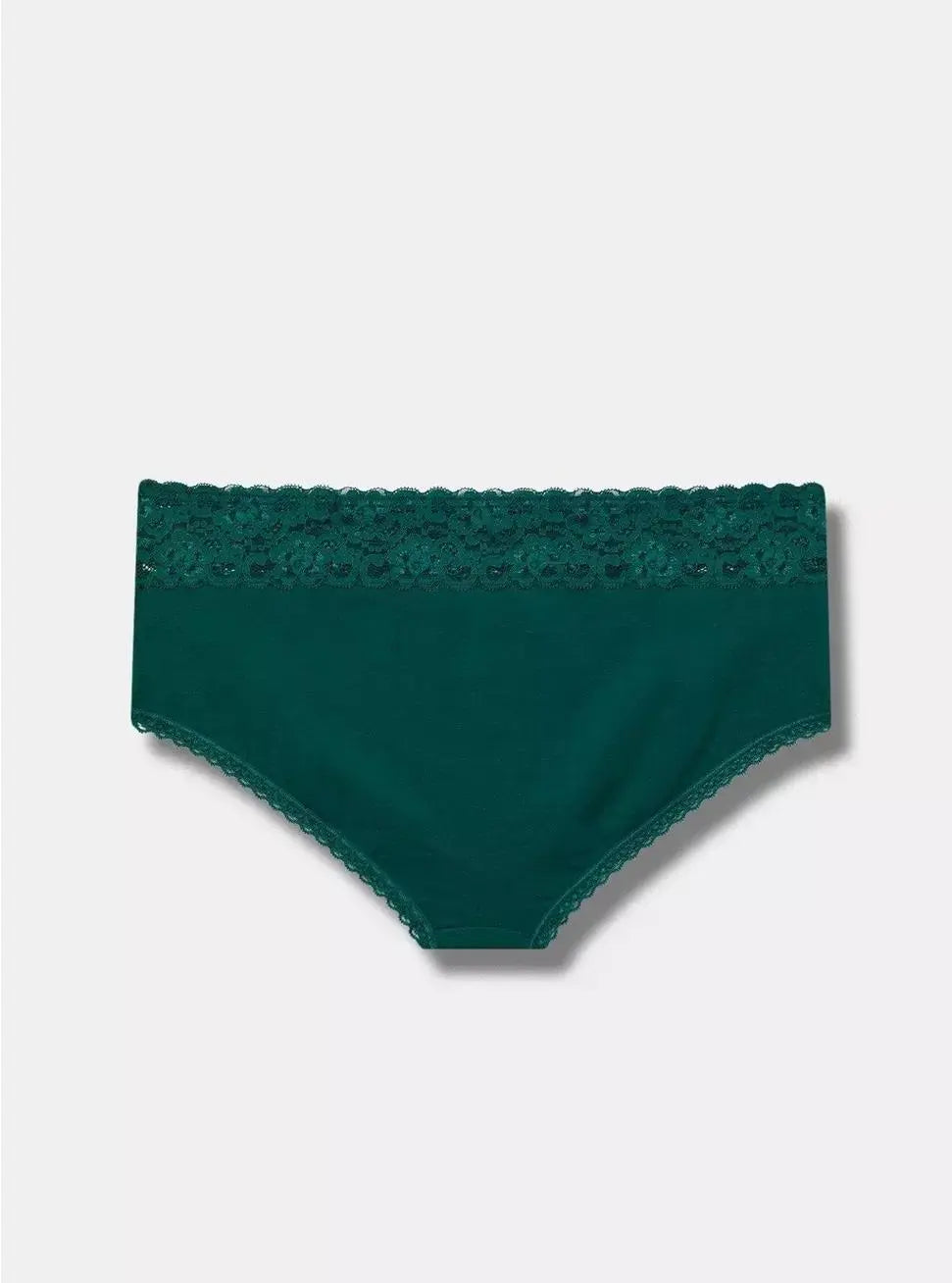 Cotton Mid-Rise Cheeky Lace Trim Panty