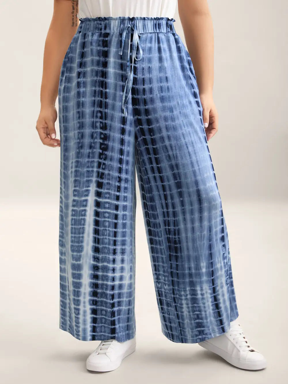 Tie-Dye Wide-Leg Pants