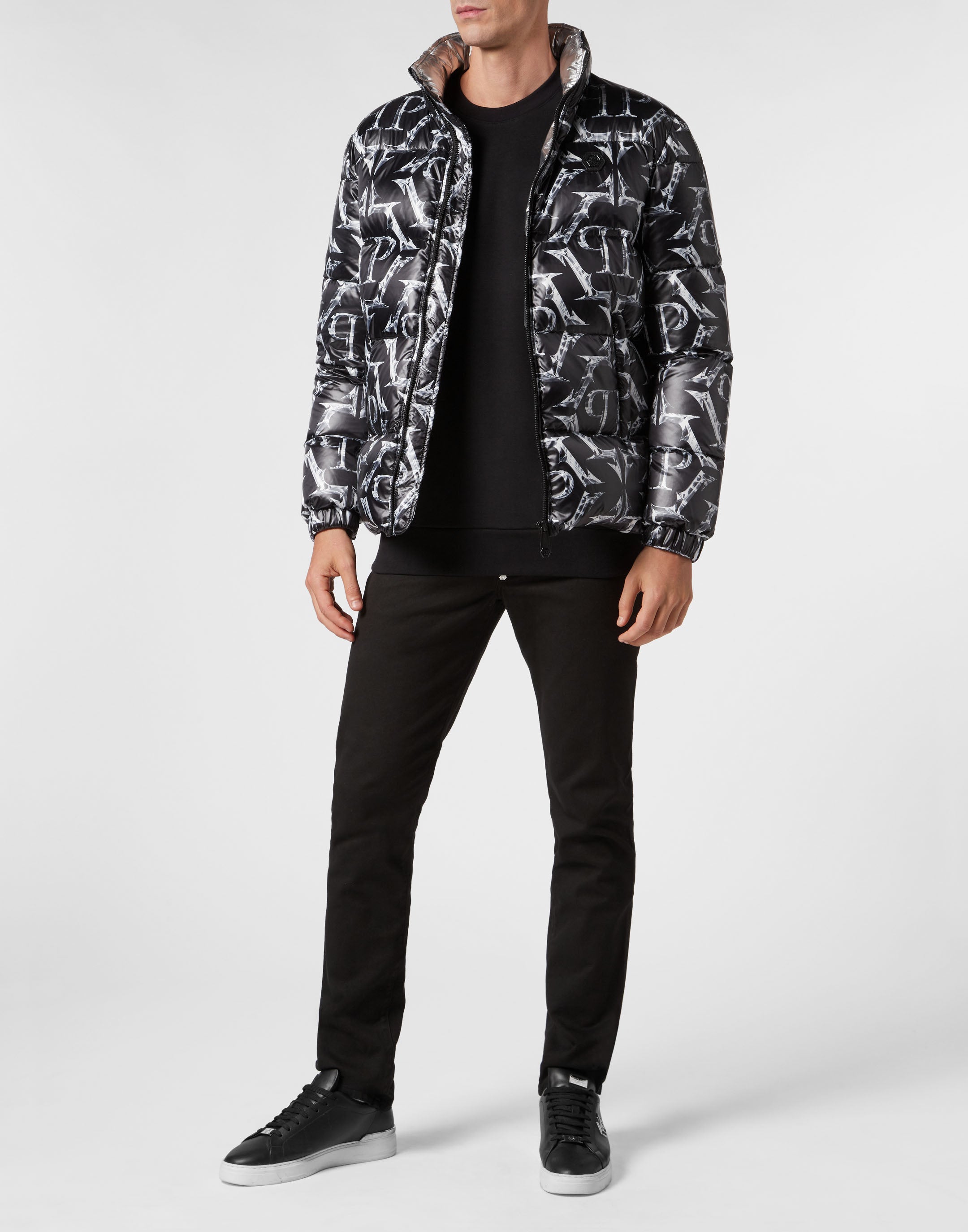 Nylon Puffer Jacket Chrome