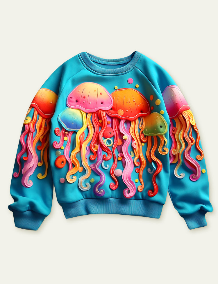 Toddler Kid Unisex Colorful Jellyfish Sweatshirt