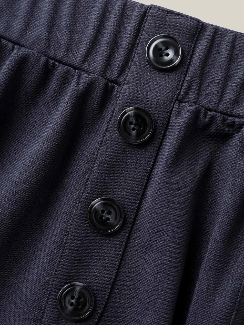 Button Front Wide-Leg Pants