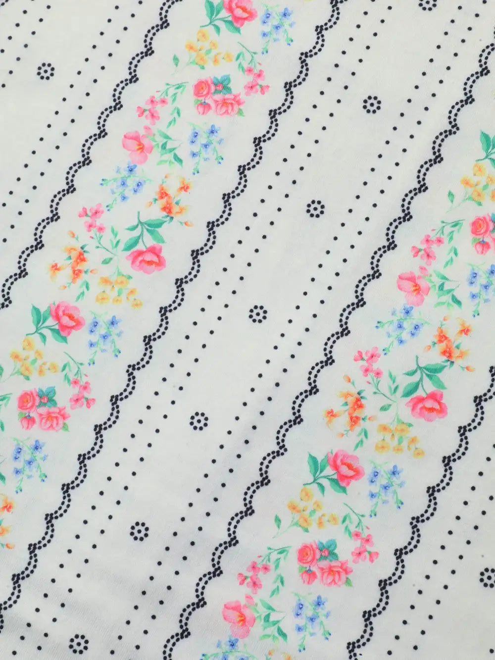 Floral Print Panels Fitted Tank Top