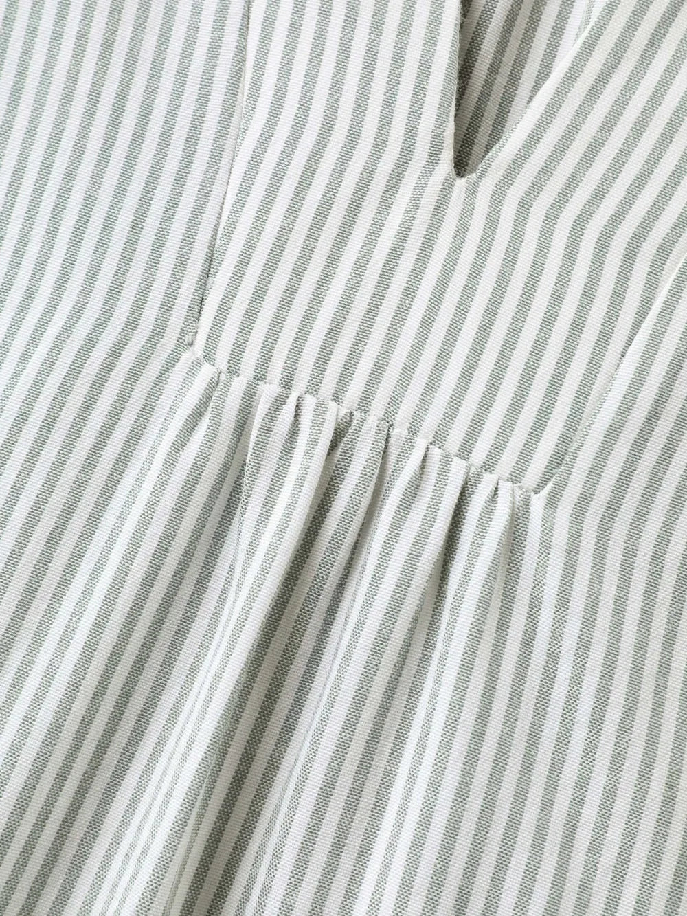 Striped Print Notched Collar Blouse