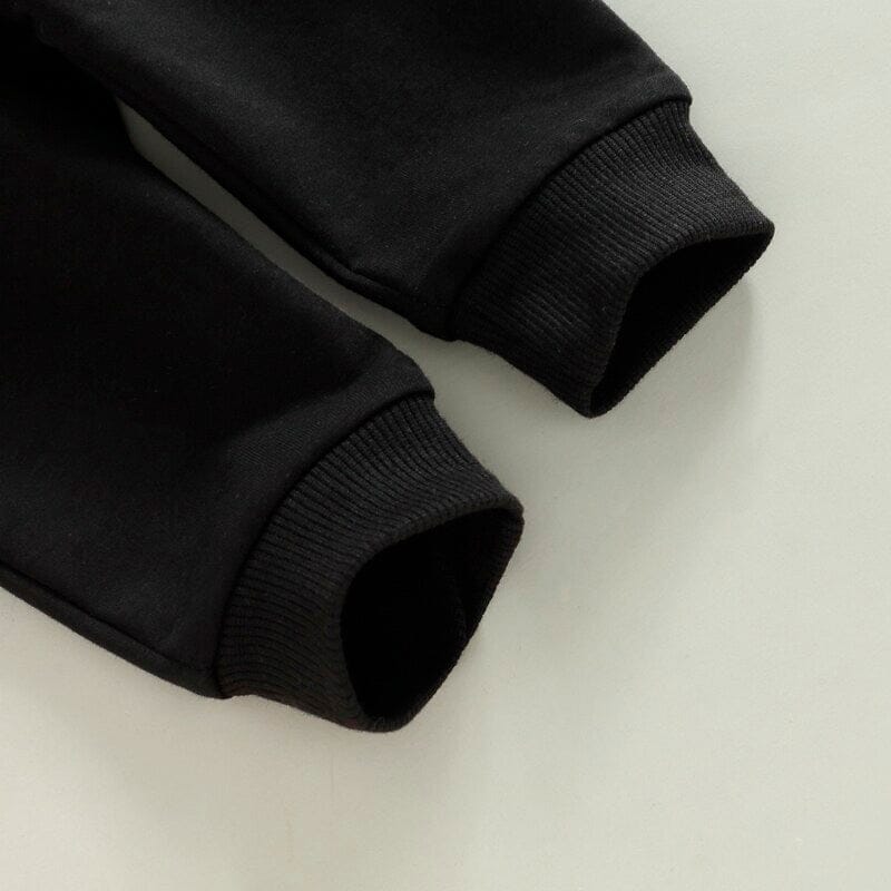 Mama's Dude Black Hoodie Baby Set