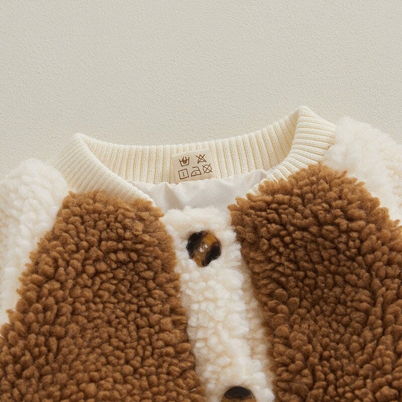 Fluffy Buttons Toddler Jacket