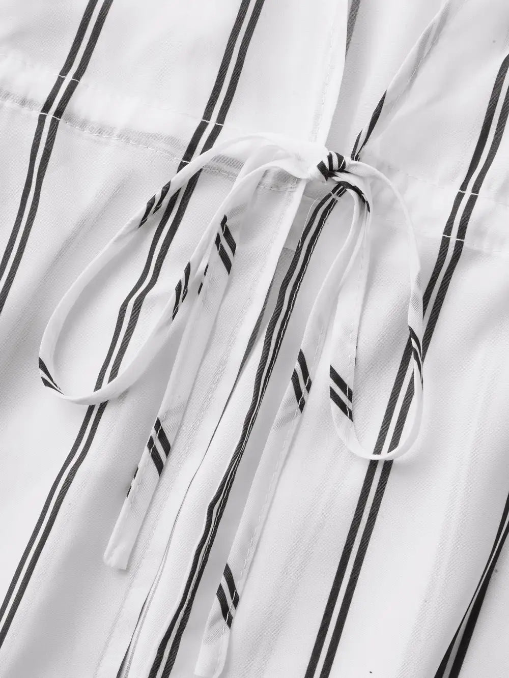 Striped Waist Tie Kimono Cardigan
