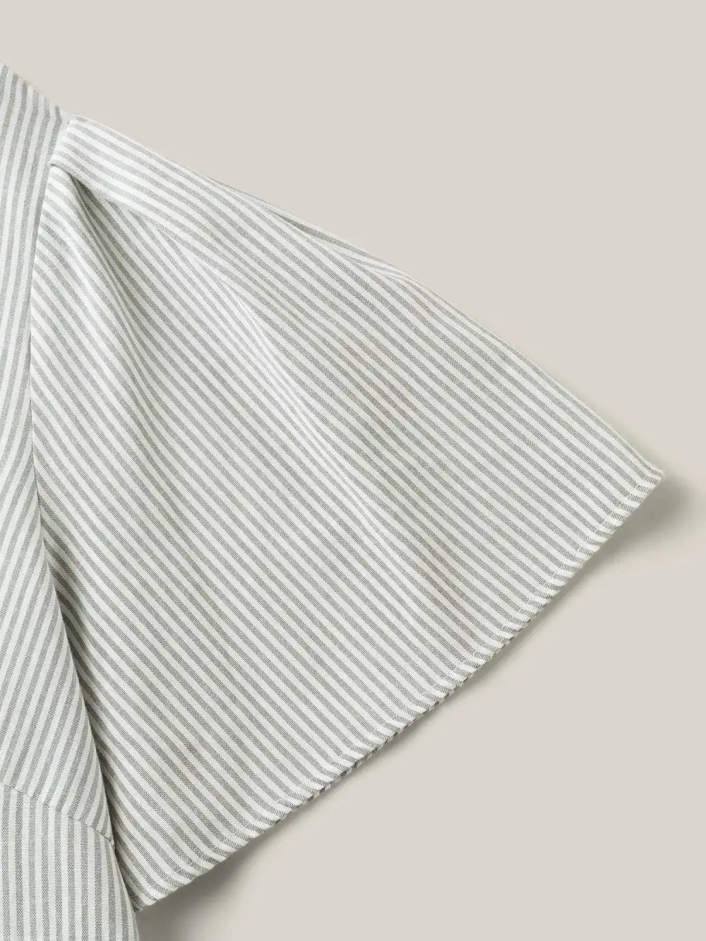 Striped Print Notched Collar Blouse