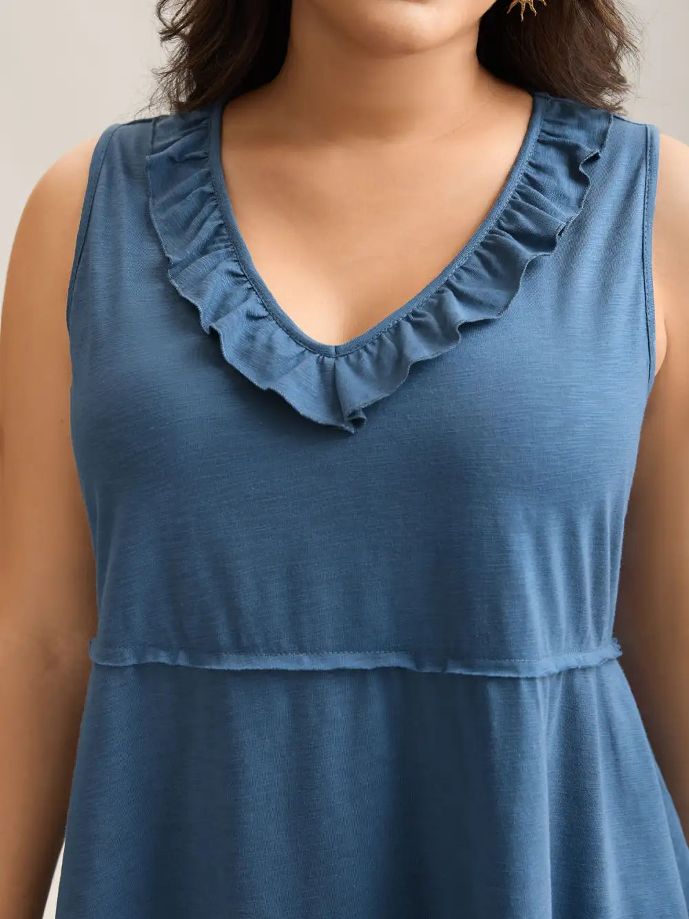 Lotus Neckline Bamboo Tank Top