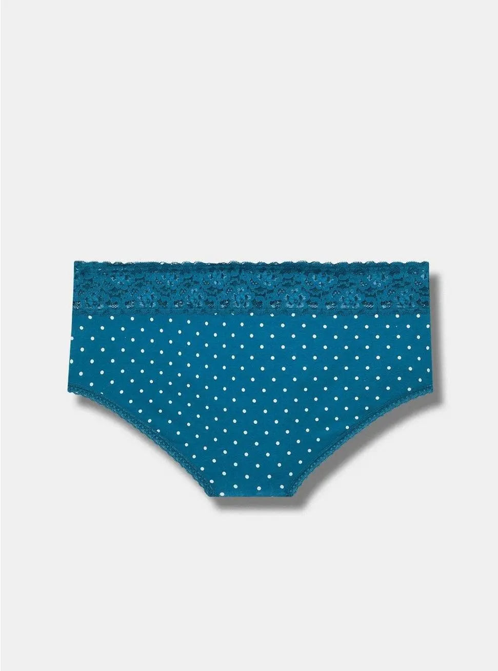 Cotton Mid-Rise Cheeky Lace Trim Panty