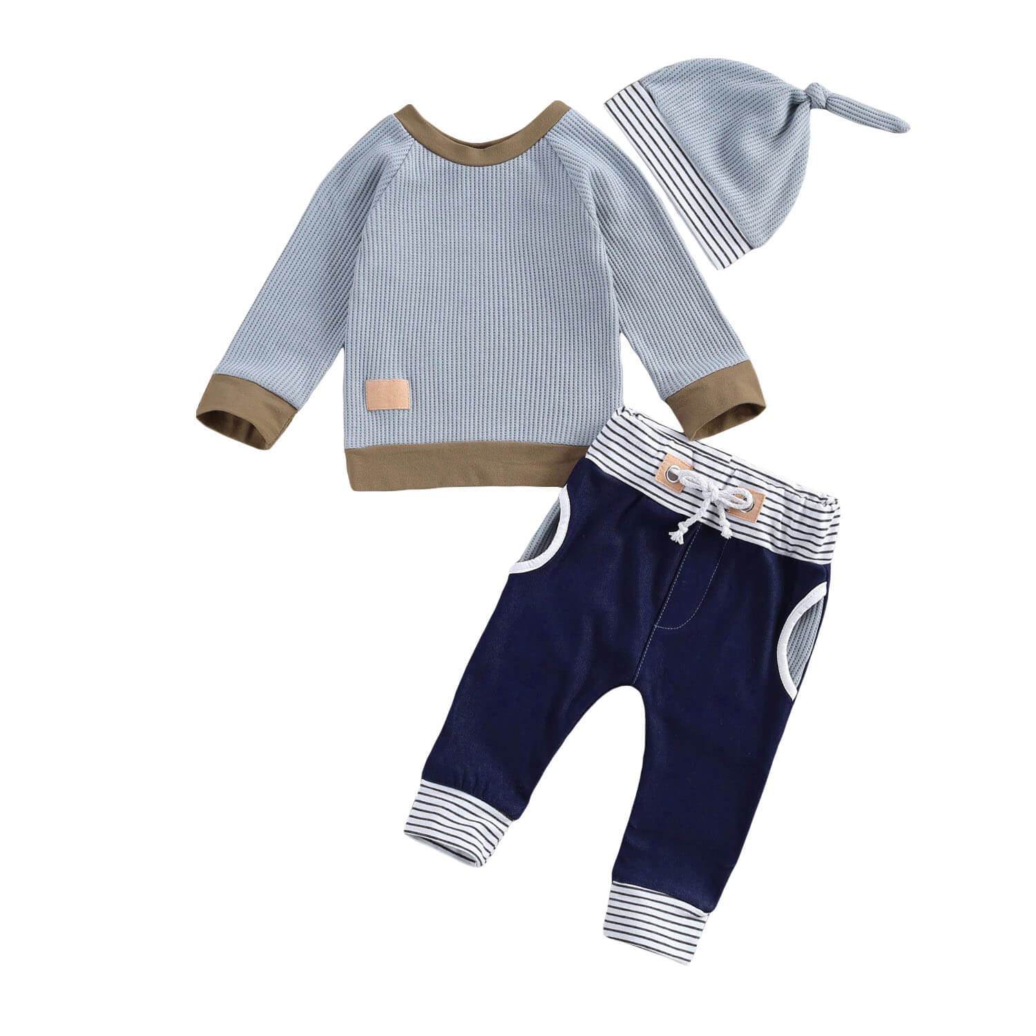 Patchwork Pullover Baby Set