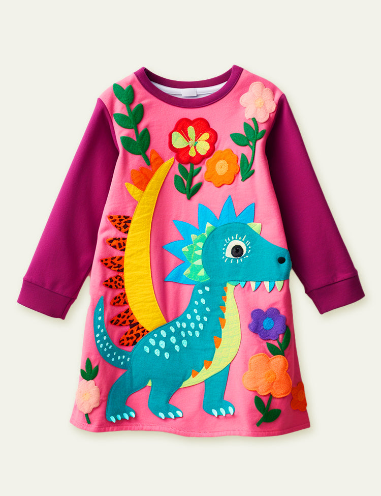 Toddler Kid Girl Dinosaur Explorer Dress