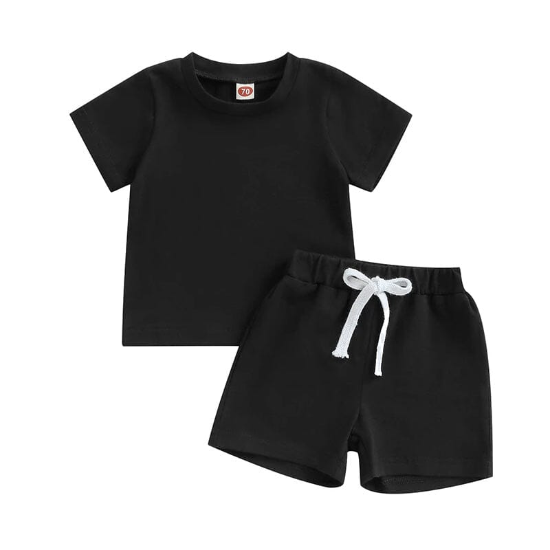 Short Sleeve Solid Baby Set