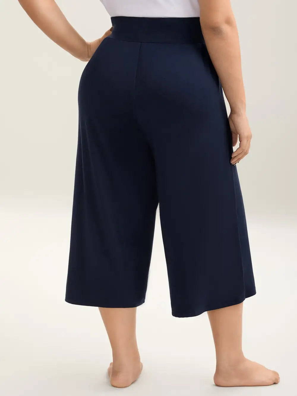 Wide Waistband Pockets Loungewear Bottoms