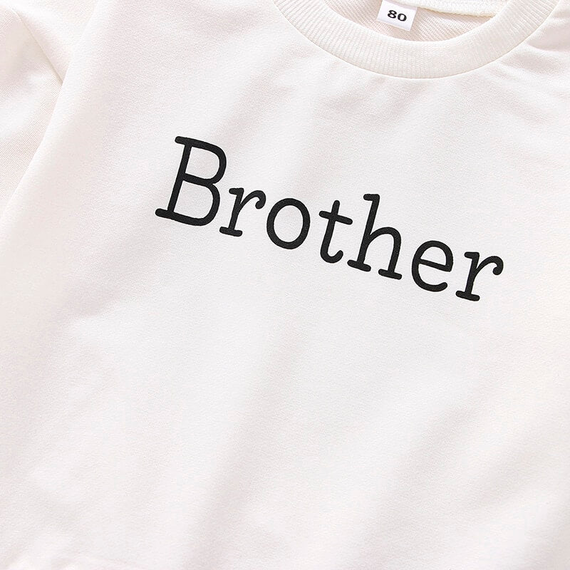 Solid Pants Brother Toddler Set