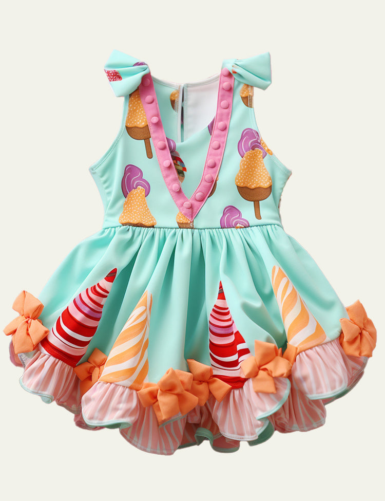 Toddler Kid Girl Sweet Ice Cream Dress