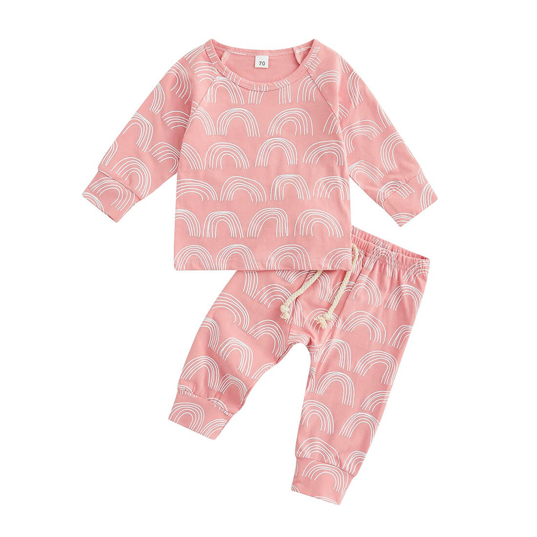 Solid Rainbow Baby Pajama Set
