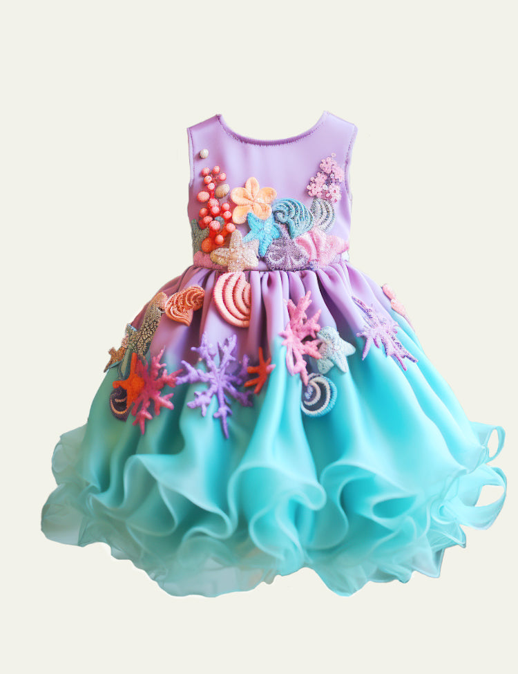 Toddler Kid Girl Underwater World Sleeveless Tank Dress