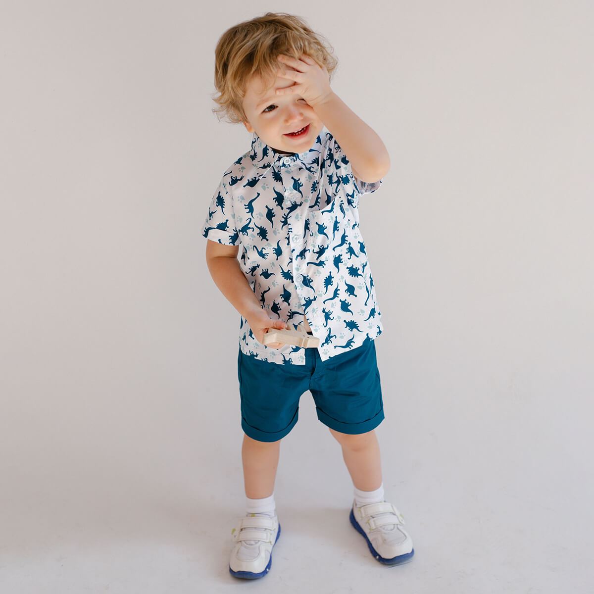 Navy Dinosaurs Toddler Set