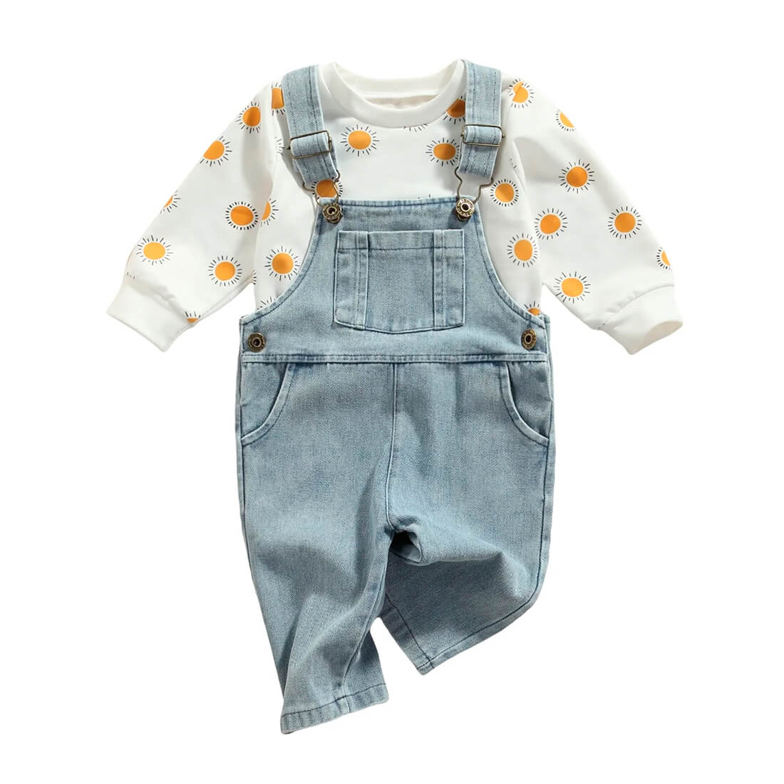 Sunshine Denim Overall Toddler Set