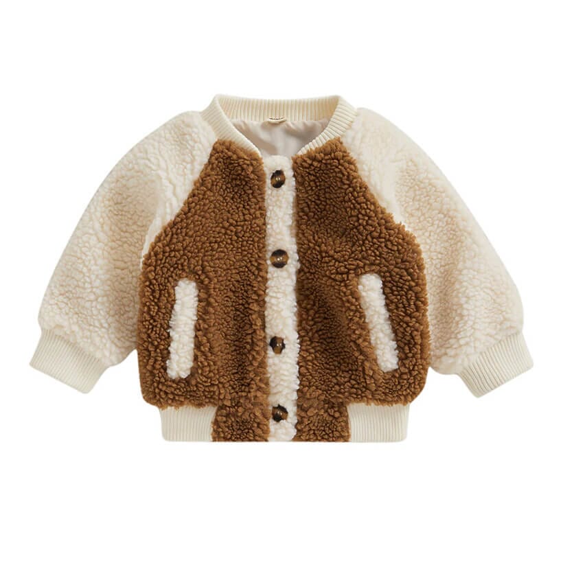 Fluffy Buttons Toddler Jacket