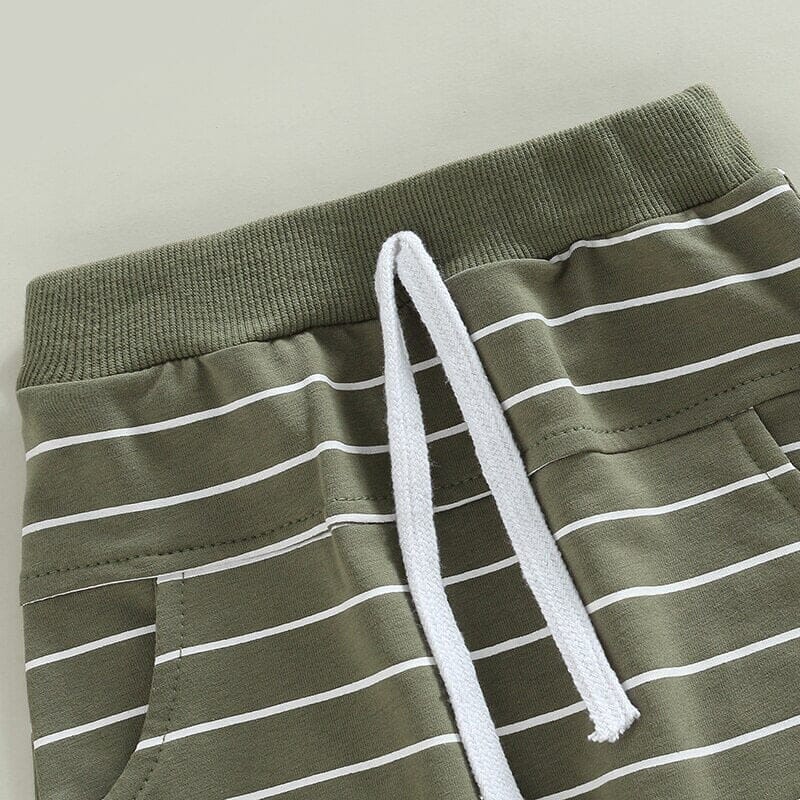 Solid Striped Baby Pants