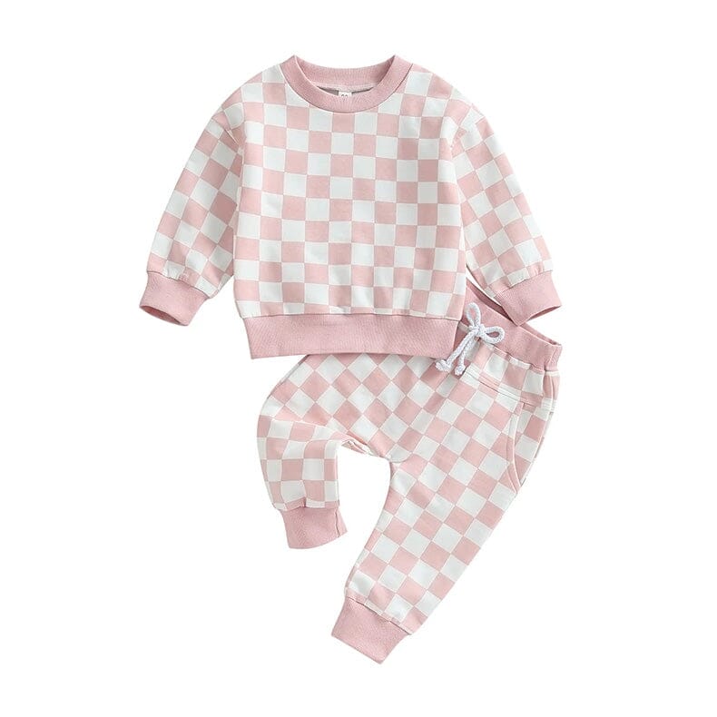 Long Sleeve Plaid Toddler Set