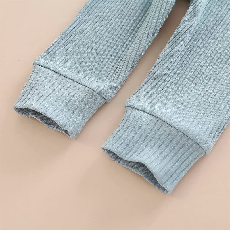 Long Sleeve Blue Plaid Baby Set